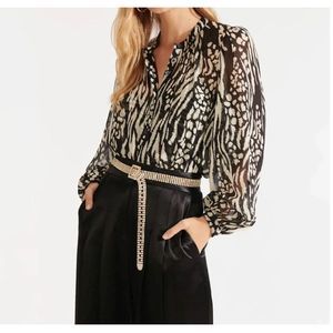 Veronica Beard Ashlynn Blouse & Cami 100% Silk